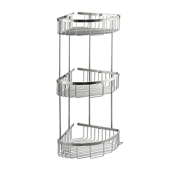 Полка тройная ,угловая овальная (нерж) GFmark